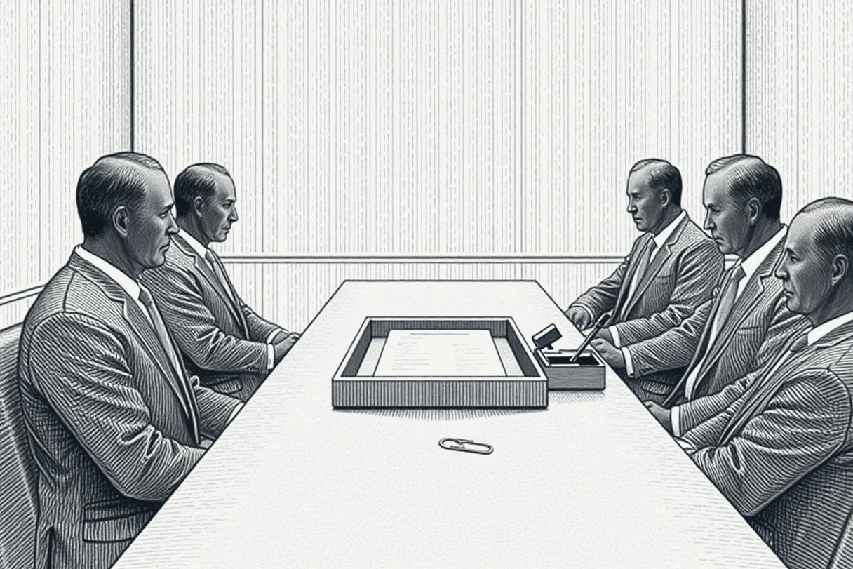 Illustration: Senate crypto bill fails 49-50 as four Republicans join every Democrat